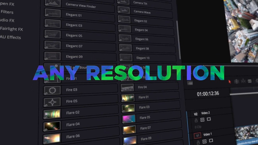 200多种超级易用时尚高端达芬奇转场预设插件 The Ultimate Transitions Pack V2 – DaVinci Resolve预设插件 插件预设 sucaiwan.com