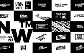 达芬奇预设:22个极简动力学大标题排版字幕动画预设