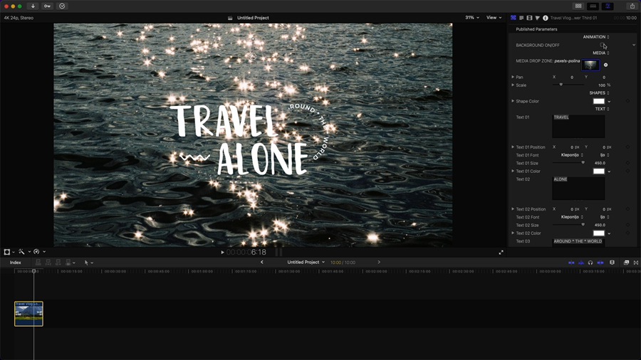 FCPX + AE 旅行露营视频 VLOG 标题动画手绘美学模板 Travel Vlog Lower Thirds 影视音频 sucaiwan.com