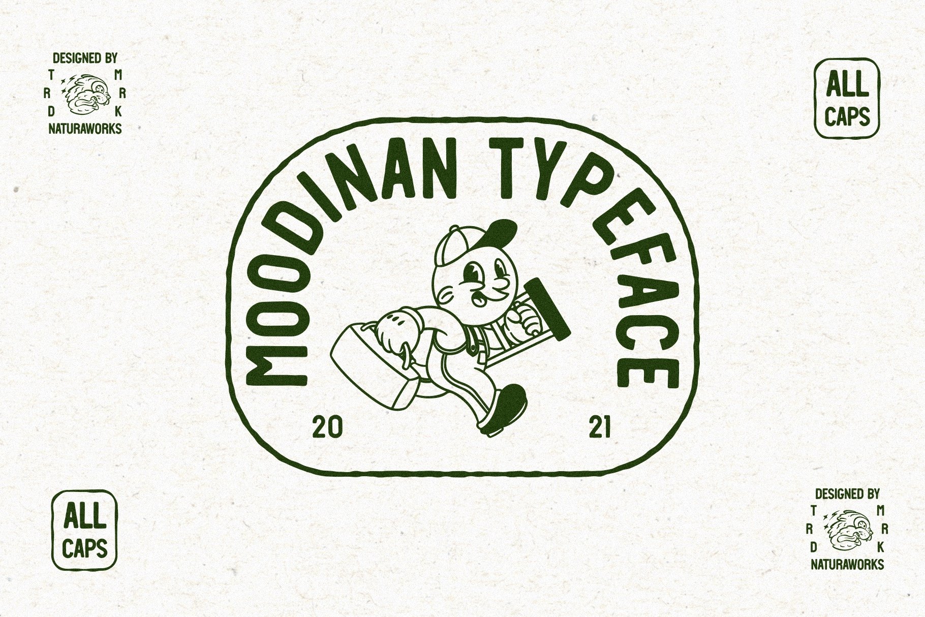 MOODINAN TYPEFACE 穆迪南海报贺卡信头贴纸复古字体 设计素材 sucaiwan.com