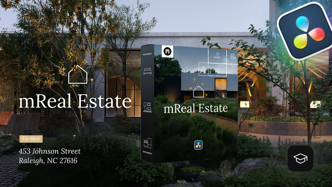 达芬奇预设：116个专业房地产项目价格平面图尺寸信息图展示动画编辑创作插件 MotionVFX – mReal Estate DVR 插件预设 sucaiwan.com