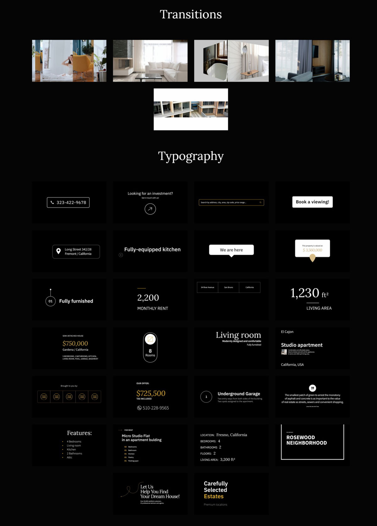 达芬奇预设：116个专业房地产项目价格平面图尺寸信息图展示动画编辑创作插件 MotionVFX – mReal Estate DVR 插件预设 sucaiwan.com