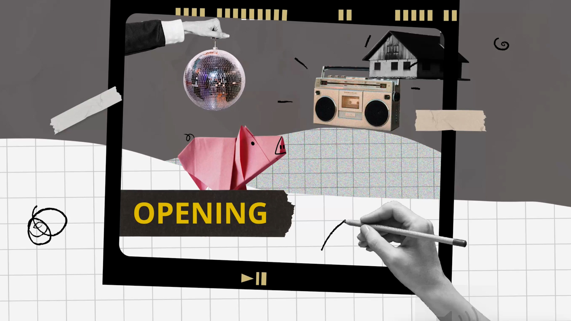 Artlist 4K 复古艺术动态拼贴转场过渡 PR+AE模板 Craft Collage Opener 影视音频 sucaiwan.com