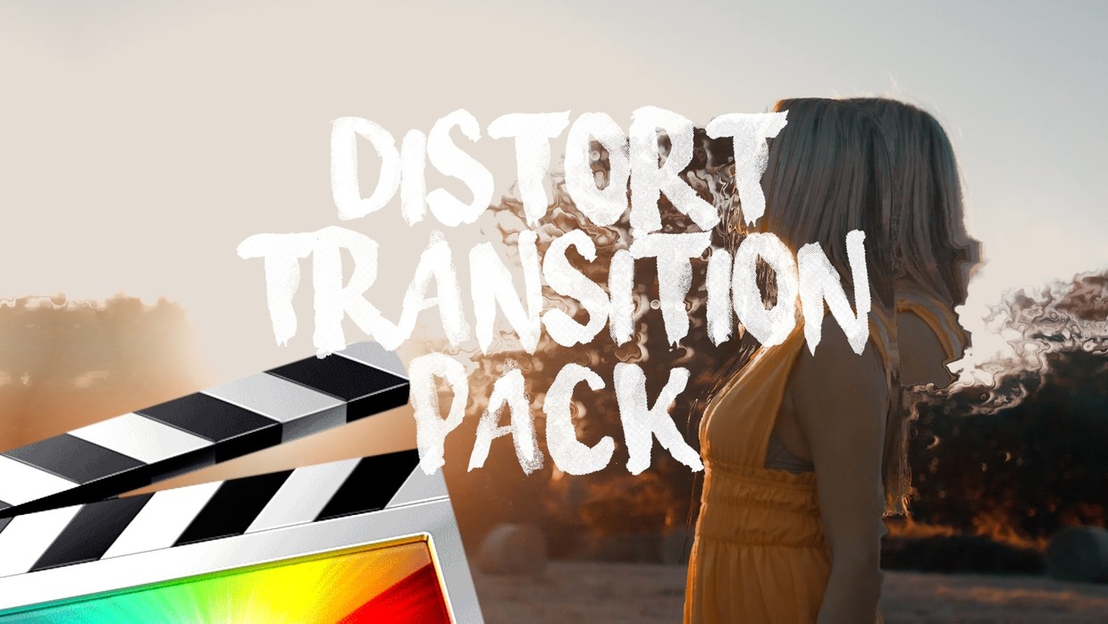 FCPX插件 Ryan Nangle 故障扭曲过渡转场效果 Distort Transitions 插件预设 sucaiwan.com