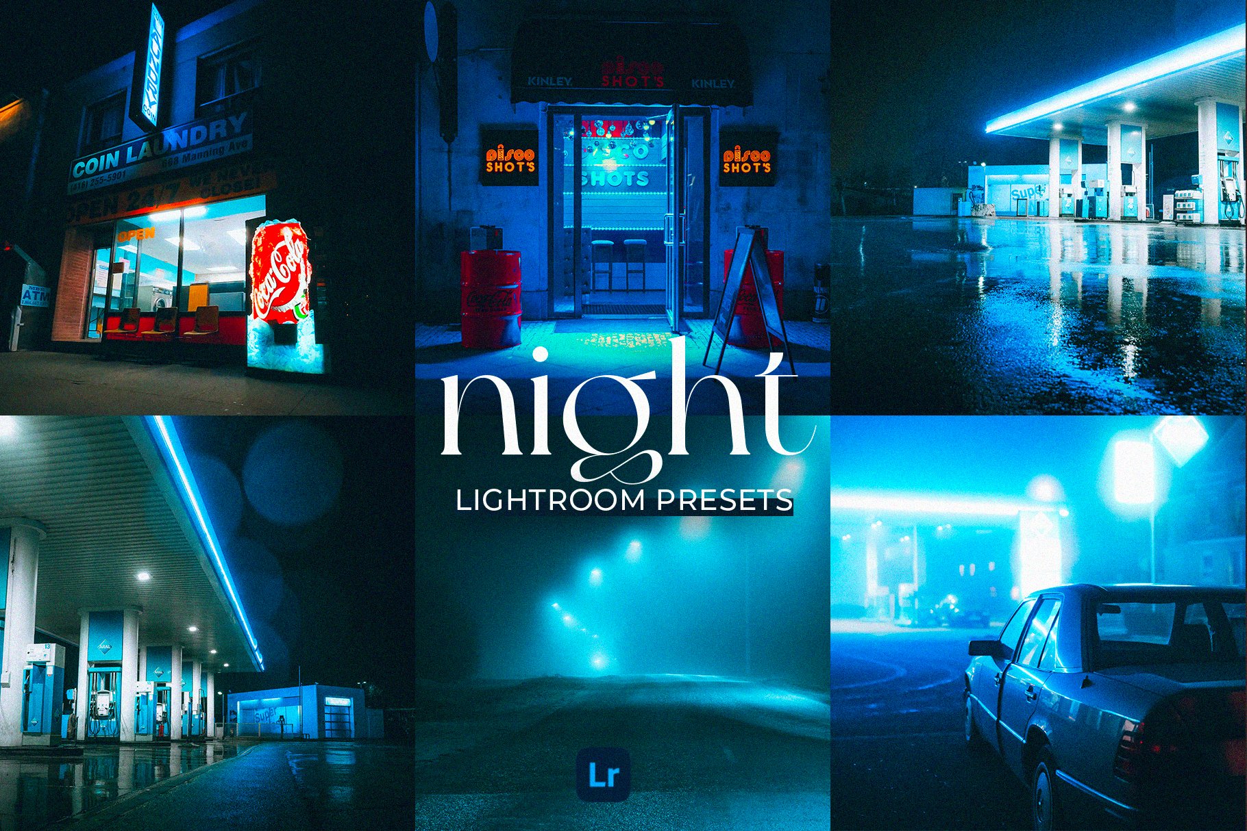 Night Lightroom Presets 10个夜间摄影都市扫街人文人像自然摄影和霓虹灯摄影 Lightroom 预设 , sucaiwan.com