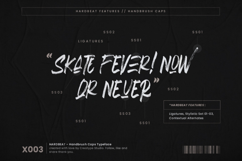 THEHUNGRYJPEG 独特毛笔触感连字飞溅纹理海报封面英文字体 Hardbeat 设计素材 第8张-素材湾丨精选海外优质设计素材资源 THEHUNGRYJPEG 独特毛笔触感连字飞溅纹理海报封面英文字体 Hardbeat 设计素材 sucaiwan.com