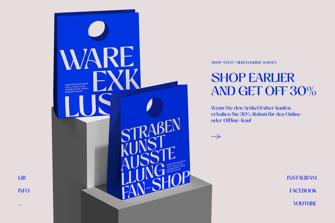 蒸汽波风格优雅文艺复兴雕塑海报封面半衬线英文字体 Cas Olgans 设计素材 sucaiwan.com