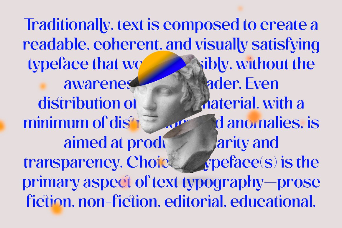 蒸汽波风格优雅文艺复兴雕塑海报封面半衬线英文字体 Cas Olgans 设计素材 sucaiwan.com