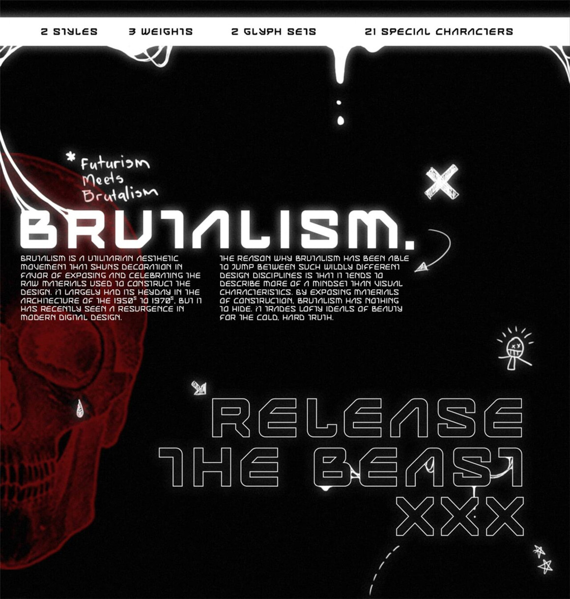 Studio Innate 野蛮主义赛博朋克风格英文字体包 Neo Brute 设计素材 sucaiwan.com