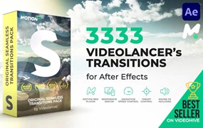AE插件:3333组摄像机变焦拉伸分割故障漏光无缝转场预设 Videolancer’s Transitions V10.1