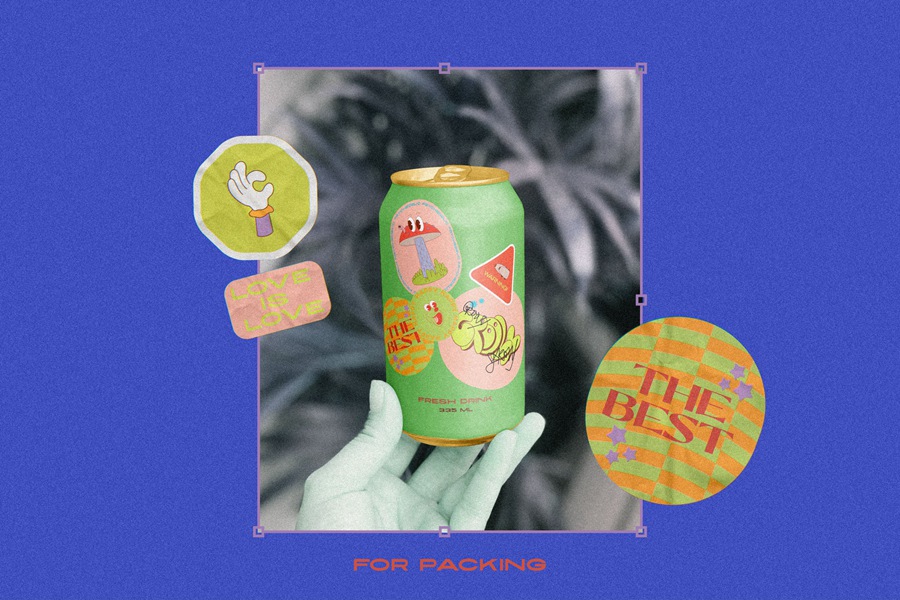 80年代迪士尼卡通复古潮流拼贴艺术贴纸PNG/AI矢量、杂志、产品包装、海报设计图形 Retro Vibe Stickers , sucaiwan.com