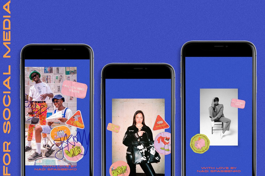 80年代迪士尼卡通复古潮流拼贴艺术贴纸PNG/AI矢量、杂志、产品包装、海报设计图形 Retro Vibe Stickers , sucaiwan.com