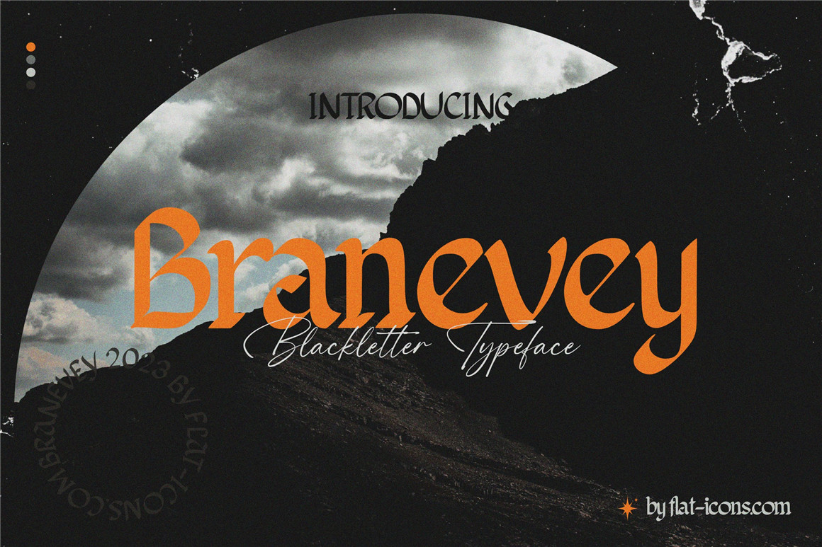 英文字体：哥特式复古品牌海报徽标设计装饰字体安装包 Blackletter Typeface Font , sucaiwan.com