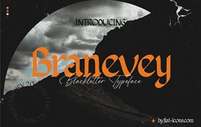 英文字体:哥特式复古品牌海报徽标设计装饰字体安装包 Blackletter Typeface Font