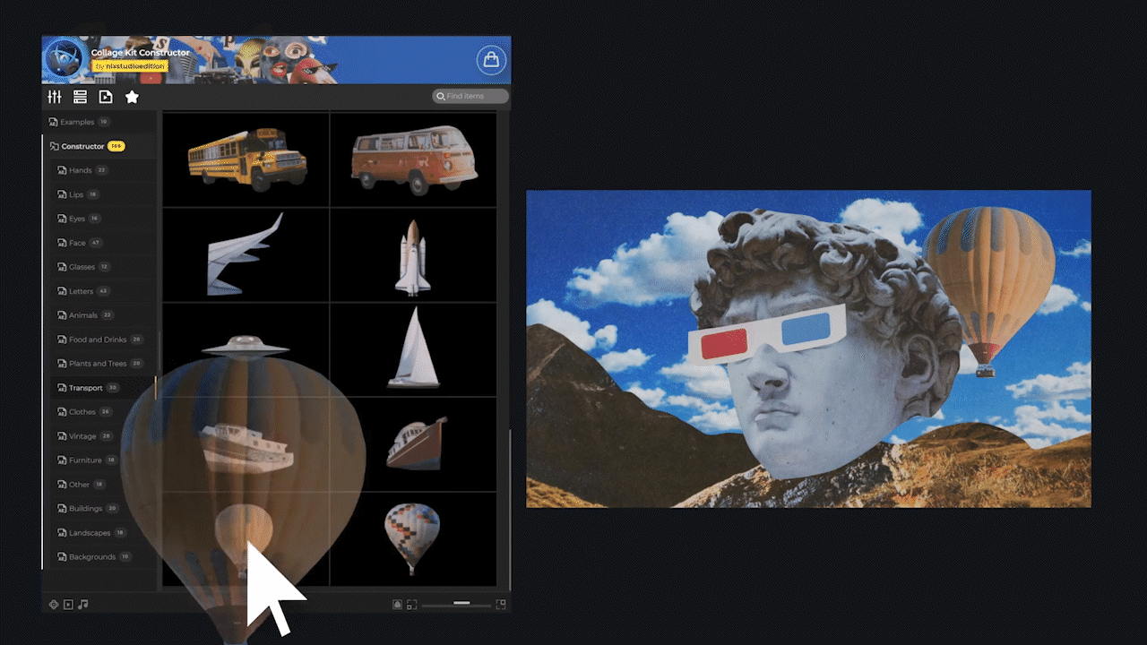 AE插件 – Collage Kit Constructor 拼贴艺术定格动画元素 AE插件、AE项目包 , sucaiwan.com