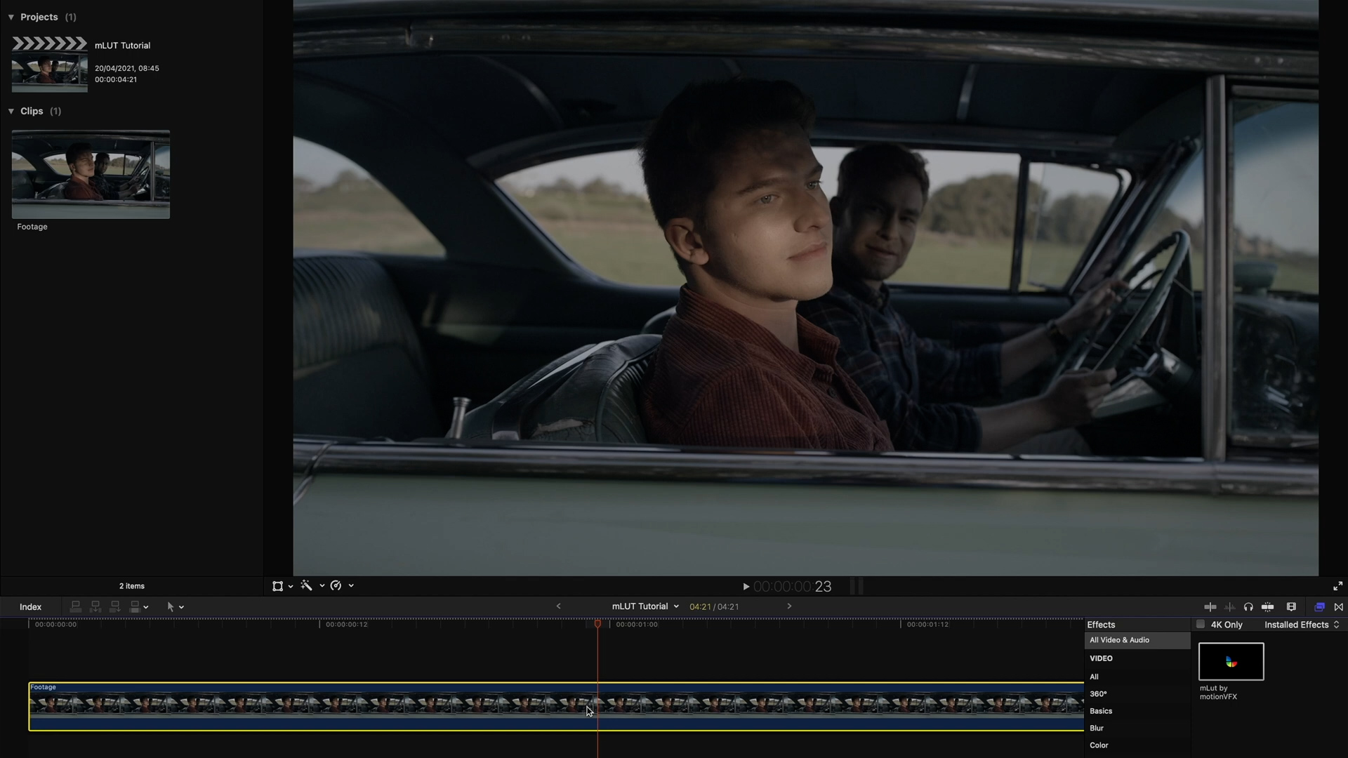 FCPX插件：专业LUT预设预览批量管理加载插件 MotionVFX – mLut 插件预设 sucaiwan.com