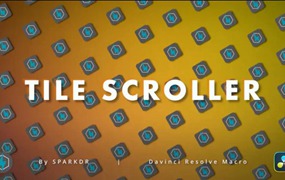 达芬奇预设：实用图像视频标题平铺滚动条背景动画效果