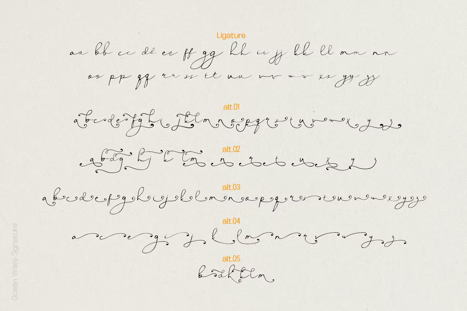 Ocean Vinley Signature 海洋优雅触感签名流畅手写字体 , 第7张-素材湾丨精选海外优质设计素材资源 Ocean Vinley Signature 海洋优雅触感签名流畅手写字体 , sucaiwan.com