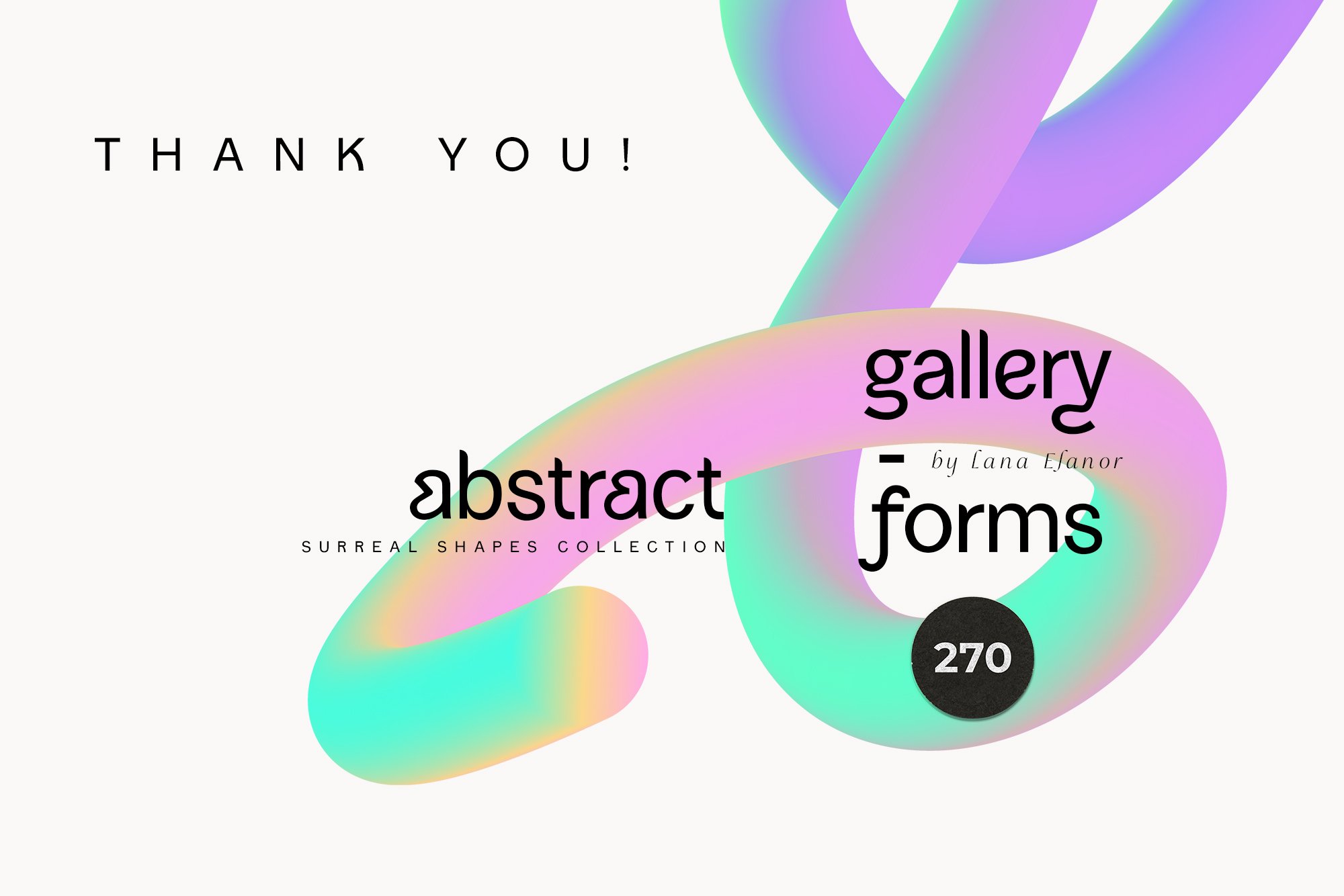 270个抽象全息形状渐变混合艺术创作后现代海报3D图形 ABSTRACT holo shapes gradients blend 图片素材 sucaiwan.com