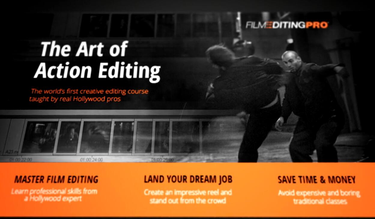 大师课程：好莱坞动作电影剪辑艺术学习教程 Film Editing Pro – The Art of Action Editing , sucaiwan.com