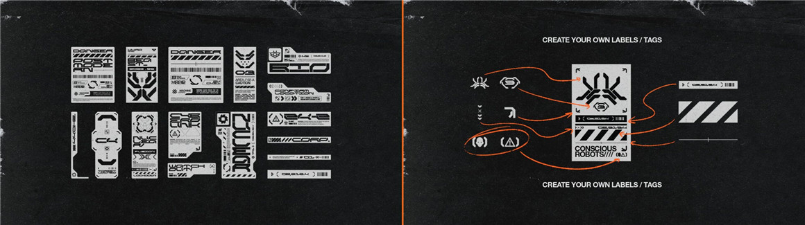 100多个未来赛博朋克科技机能工业风标签SVG/PNG/AI矢量图形排版设计套装 Studio innate - HYROIC 设计素材 第3张-素材湾丨精选海外优质设计素材资源 100多个未来赛博朋克科技机能工业风标签SVG/PNG/AI矢量图形排版设计套装 Studio innate - HYROIC 设计素材 sucaiwan.com