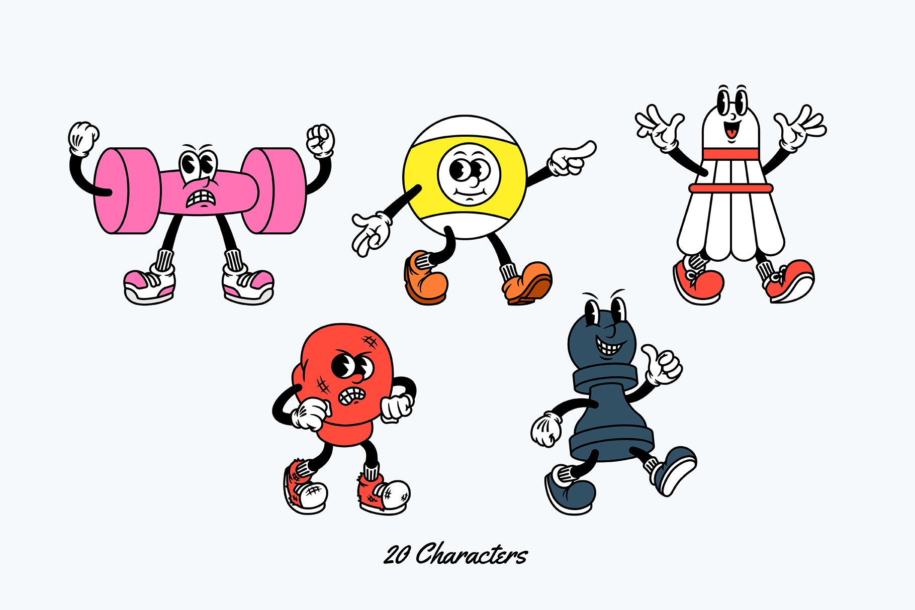 运动卡通人物PSD/PNG/AI矢量设计图形 Sporty Squad Cartoon Characters 图片素材 第5张-素材湾丨精选海外优质设计素材资源 运动卡通人物PSD/PNG/AI矢量设计图形 Sporty Squad Cartoon Characters 图片素材 sucaiwan.com