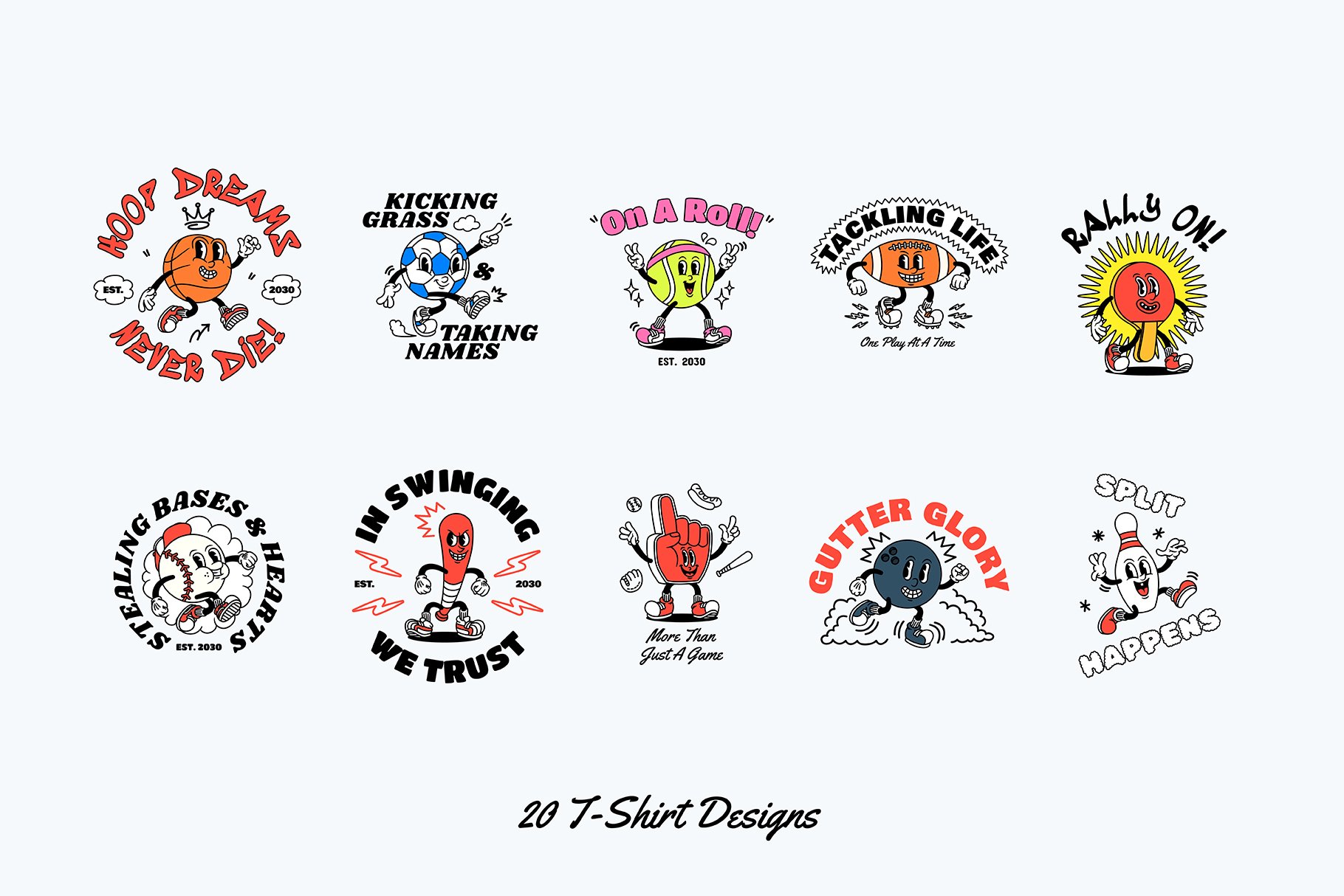 运动卡通人物PSD/PNG/AI矢量设计图形 Sporty Squad Cartoon Characters 图片素材 第6张-素材湾丨精选海外优质设计素材资源 运动卡通人物PSD/PNG/AI矢量设计图形 Sporty Squad Cartoon Characters 图片素材 sucaiwan.com