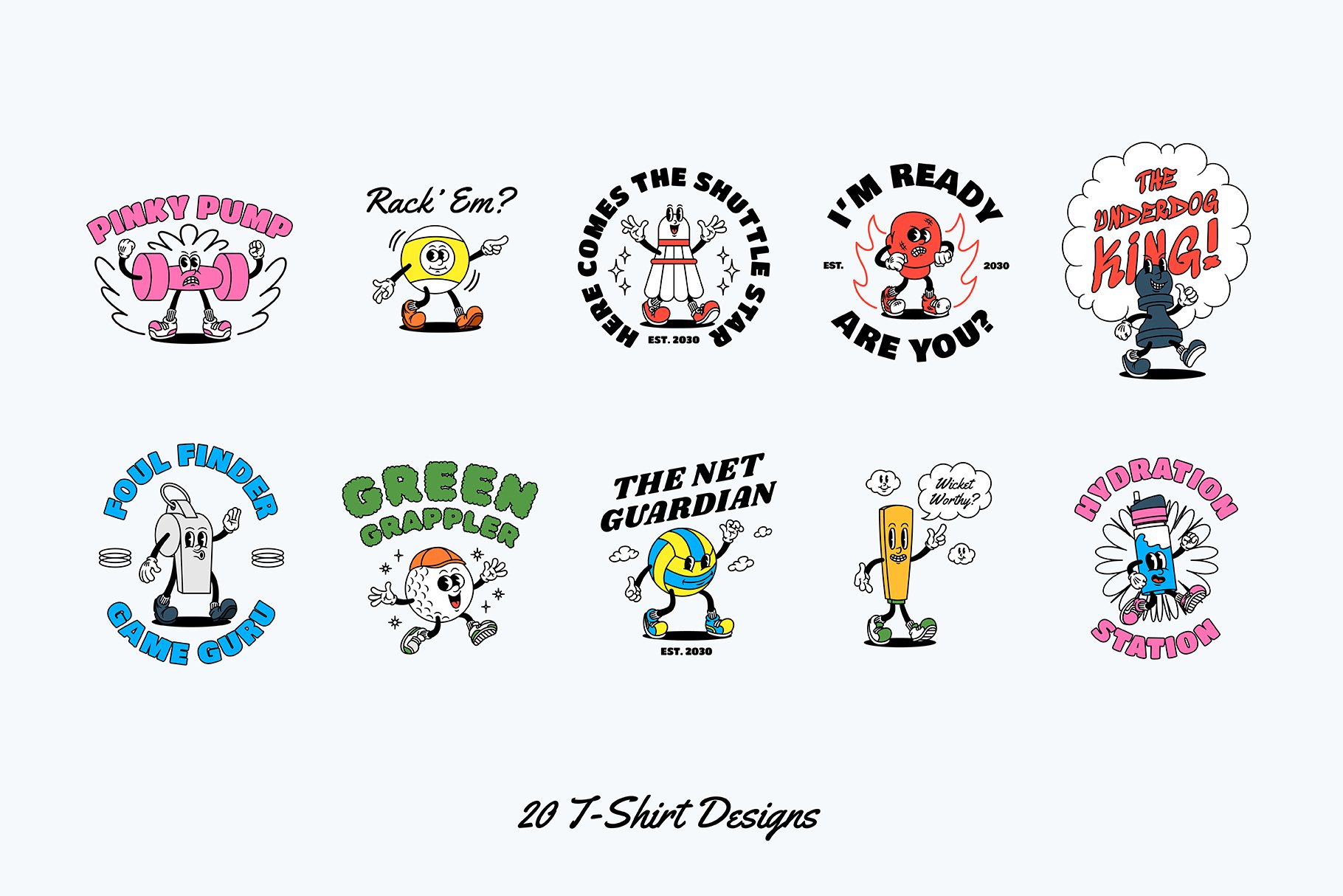 运动卡通人物PSD/PNG/AI矢量设计图形 Sporty Squad Cartoon Characters 图片素材 第7张-素材湾丨精选海外优质设计素材资源 运动卡通人物PSD/PNG/AI矢量设计图形 Sporty Squad Cartoon Characters 图片素材 sucaiwan.com