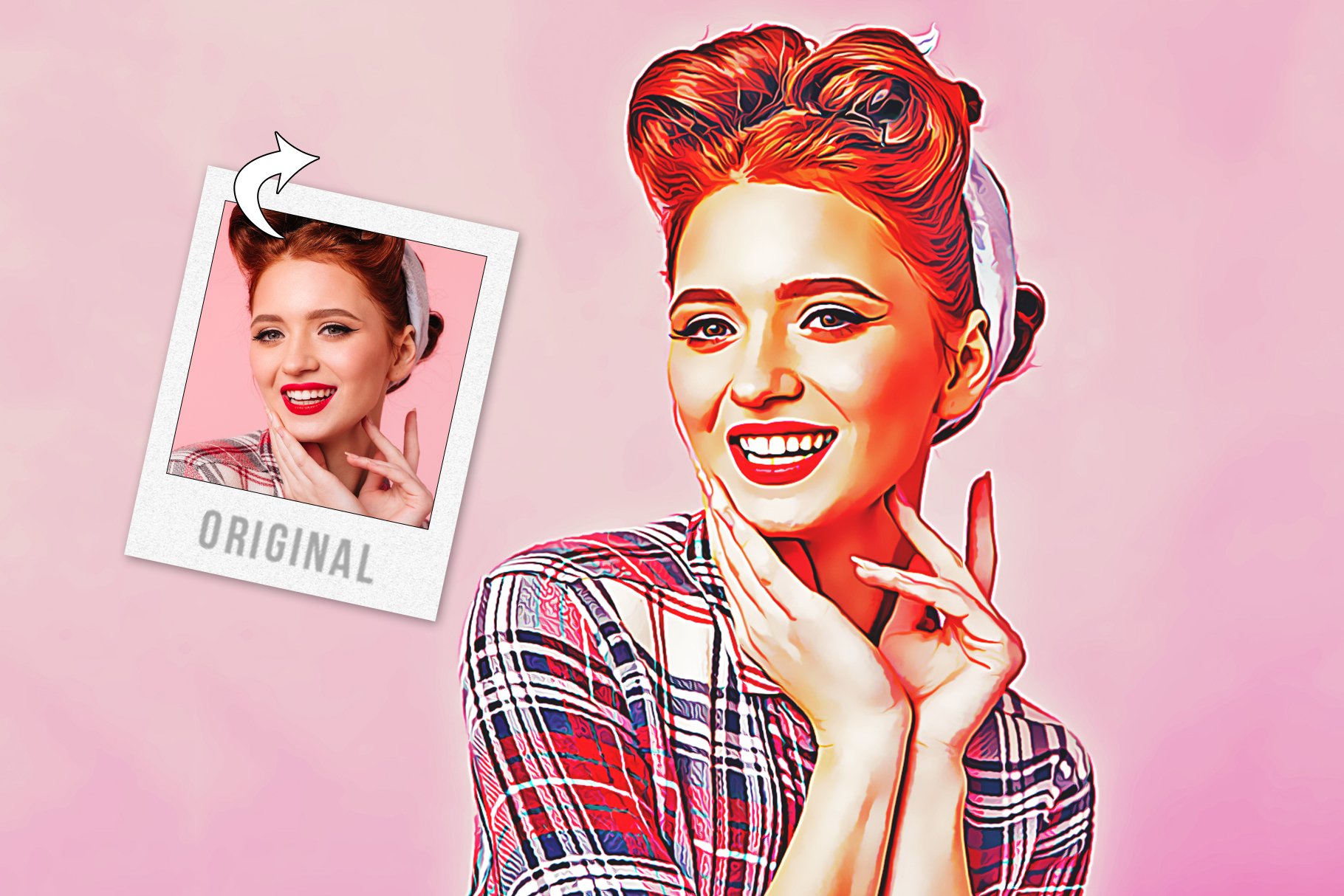 Cartoon Oil Painting 油画照片绘画效果 Photoshop动作 插件预设 sucaiwan.com