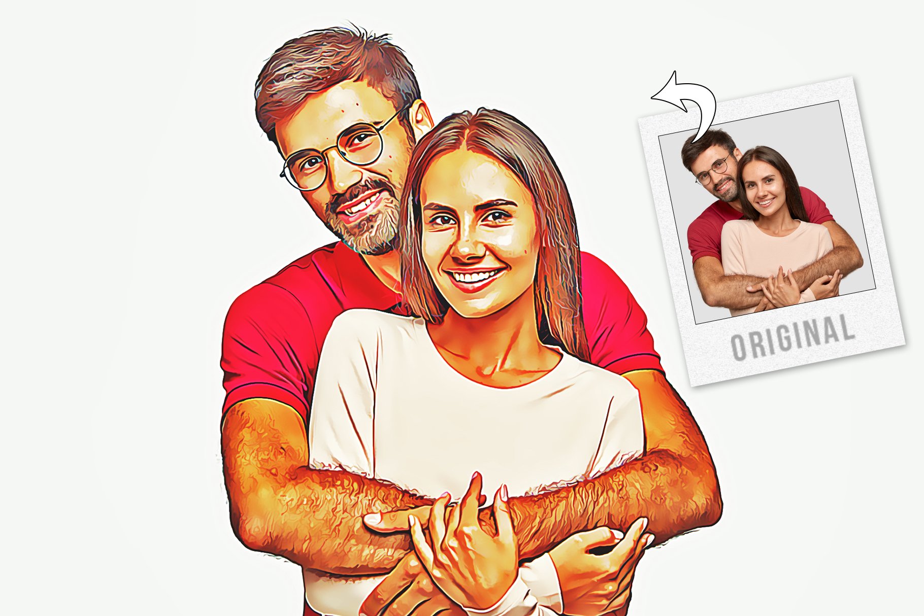 Cartoon Oil Painting 油画照片绘画效果 Photoshop动作 插件预设 sucaiwan.com