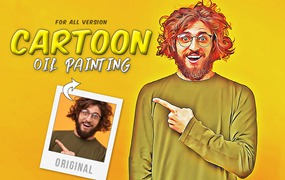Cartoon Oil Painting 油画照片绘画效果 Photoshop动作
