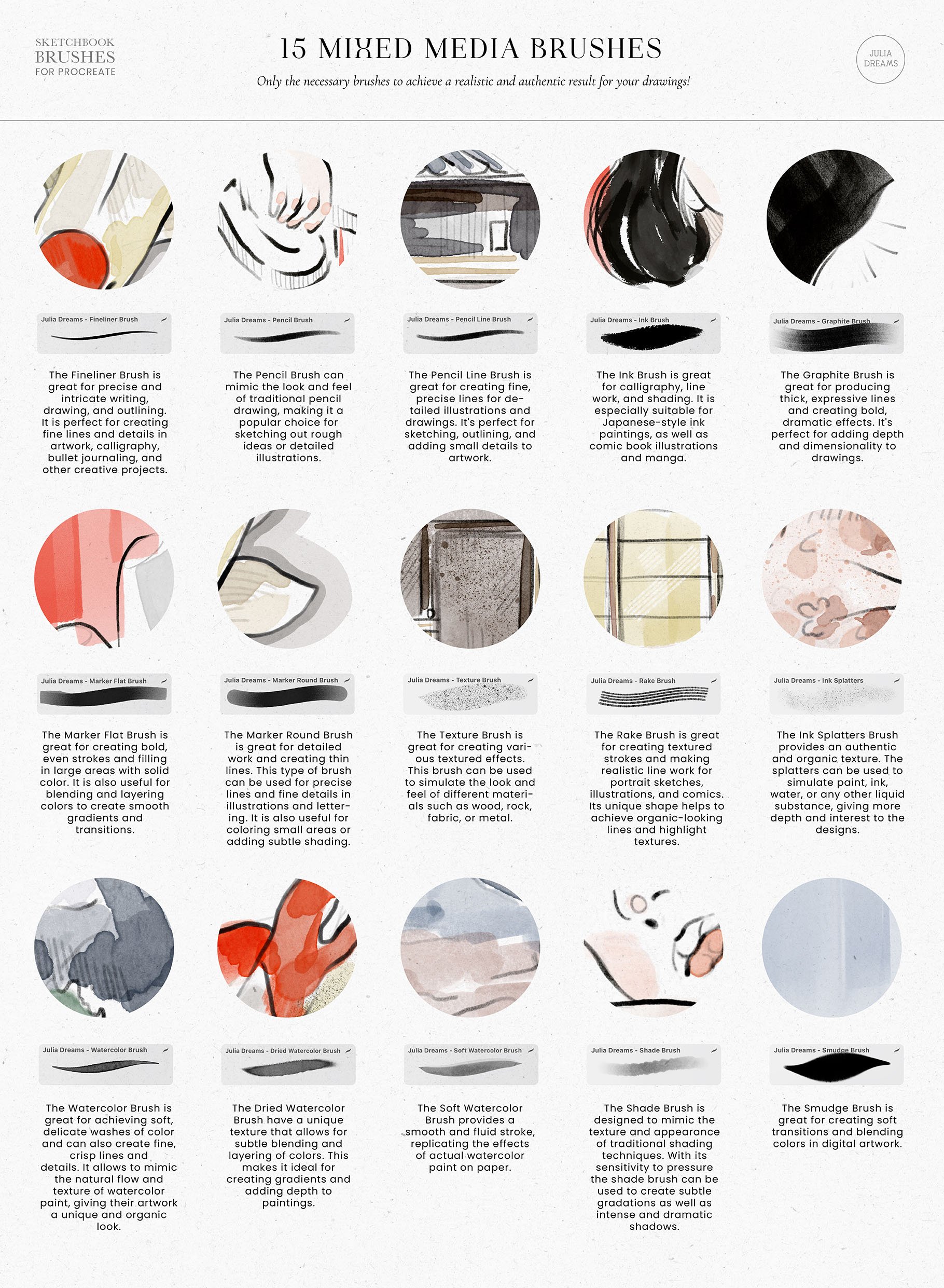 Procreate速写艺术笔刷套装 笔刷资源 sucaiwan.com