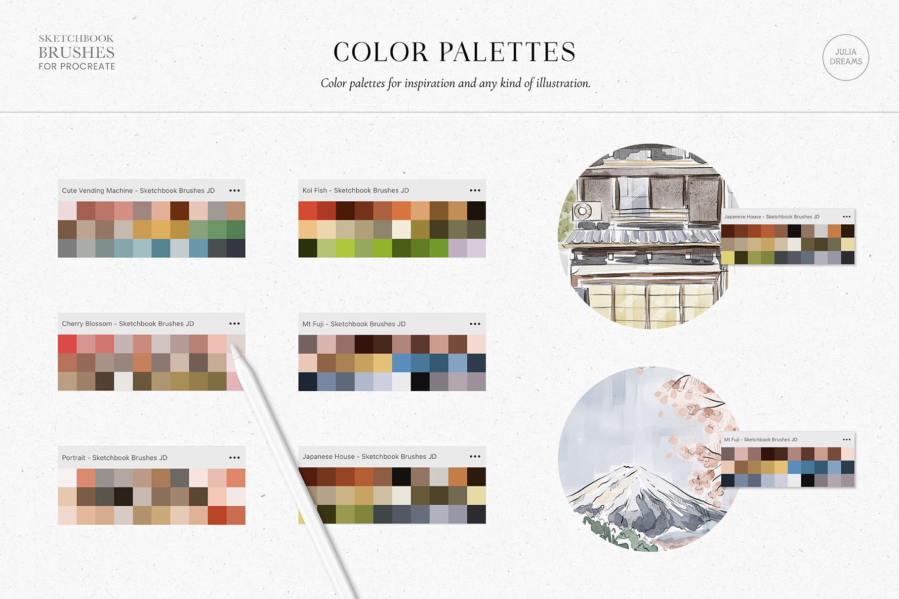 Procreate速写艺术笔刷套装 笔刷资源 sucaiwan.com