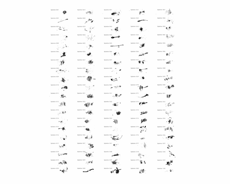111个逼真的墨迹喷溅效果Procreate笔刷 , sucaiwan.com
