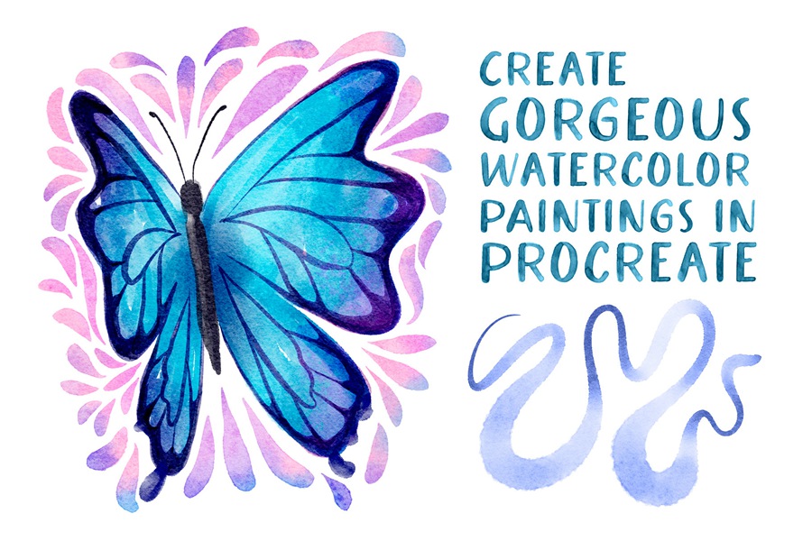 50个真实水彩效果Procreate笔刷套装 , 第2张-素材湾丨精选海外优质设计素材资源 50个真实水彩效果Procreate笔刷套装 , sucaiwan.com