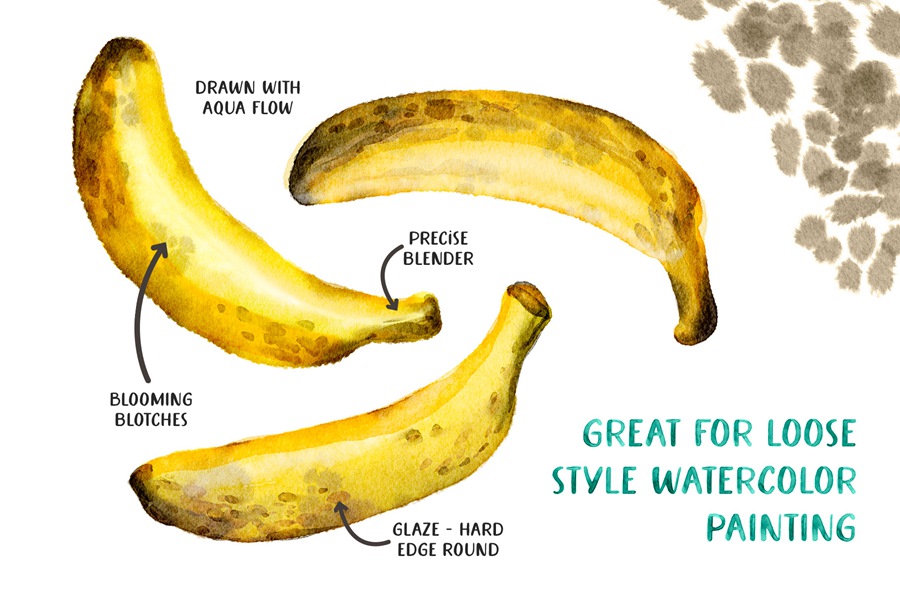 50个真实水彩效果Procreate笔刷套装 , 第3张-素材湾丨精选海外优质设计素材资源 50个真实水彩效果Procreate笔刷套装 , sucaiwan.com