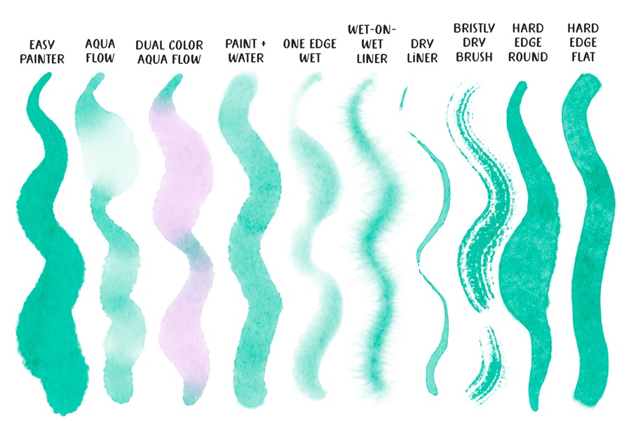 50个真实水彩效果Procreate笔刷套装 , 第5张-素材湾丨精选海外优质设计素材资源 50个真实水彩效果Procreate笔刷套装 , sucaiwan.com