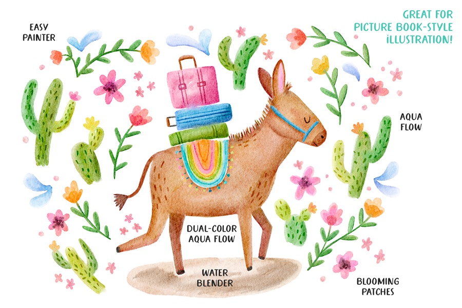 50个真实水彩效果Procreate笔刷套装 , 第6张-素材湾丨精选海外优质设计素材资源 50个真实水彩效果Procreate笔刷套装 , sucaiwan.com