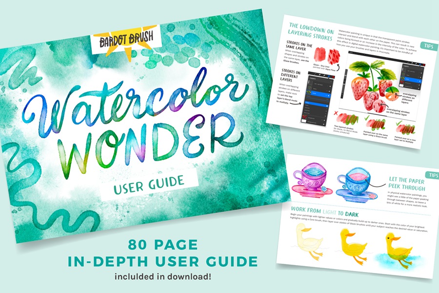 50个真实水彩效果Procreate笔刷套装 , 第10张-素材湾丨精选海外优质设计素材资源 50个真实水彩效果Procreate笔刷套装 , sucaiwan.com