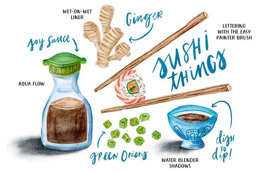 50个真实水彩效果Procreate笔刷套装 , 第9张-素材湾丨精选海外优质设计素材资源 50个真实水彩效果Procreate笔刷套装 , sucaiwan.com