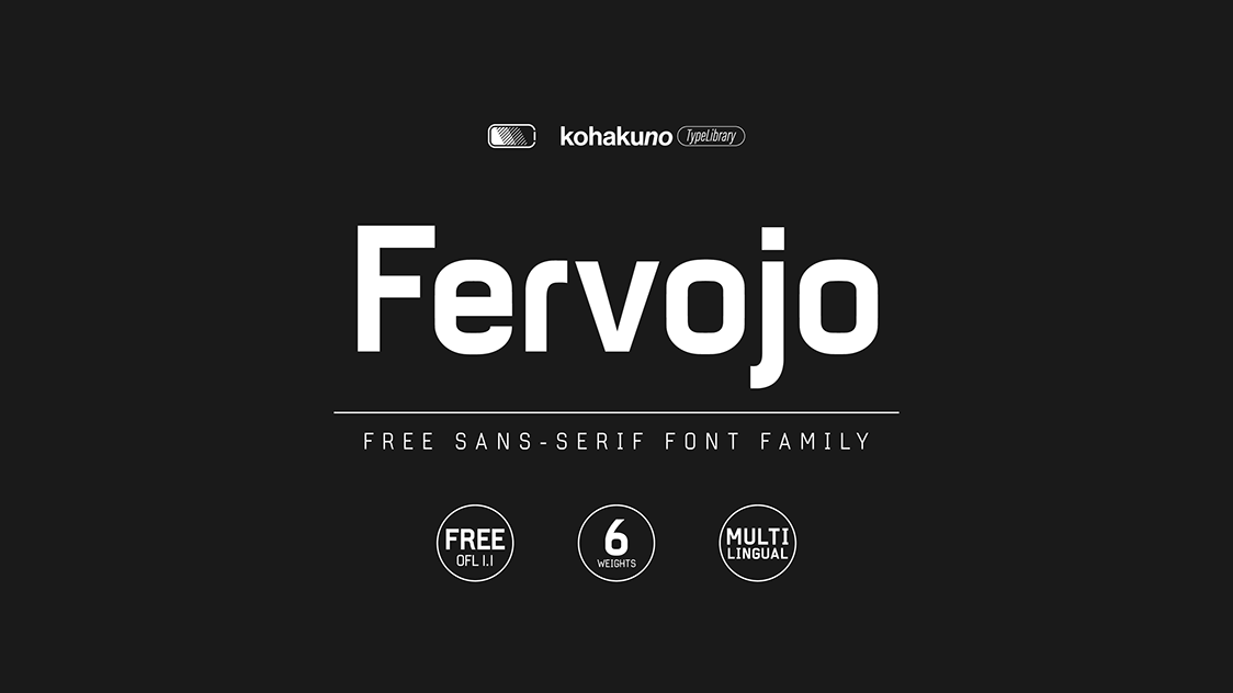 Fervojo现代无衬线英文字体，免费可商用 设计素材 sucaiwan.com