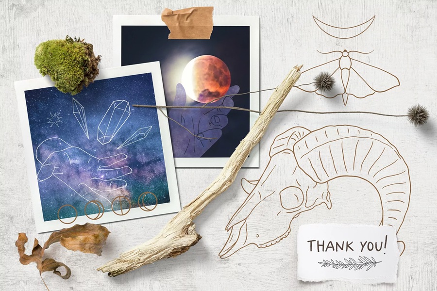 140个魔法符号图案Procreate笔刷套装 , sucaiwan.com