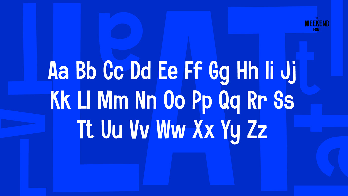 The WEEKEND时尚英文字体，免费可商用 设计素材 sucaiwan.com