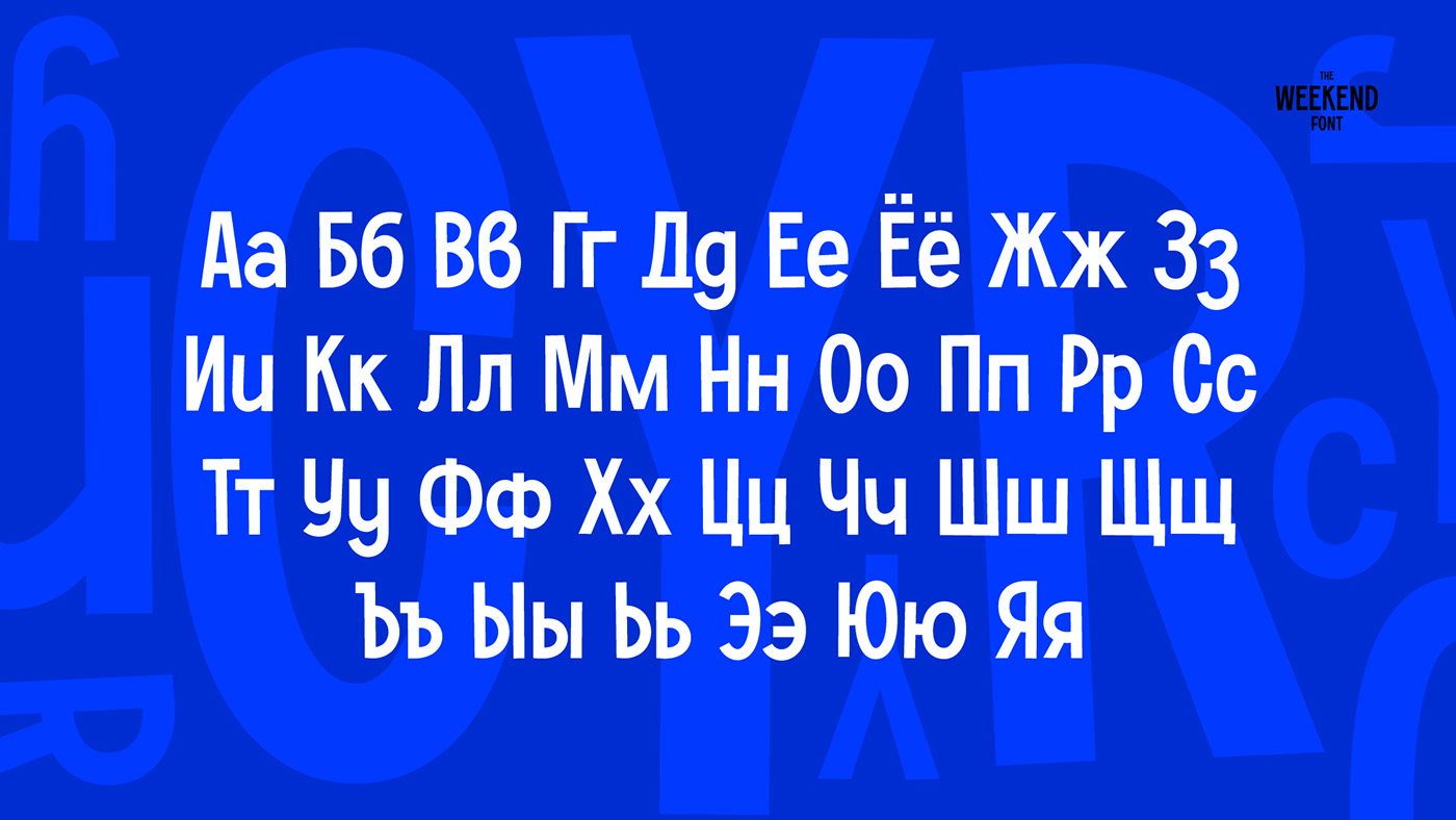 The WEEKEND时尚英文字体，免费可商用 设计素材 sucaiwan.com