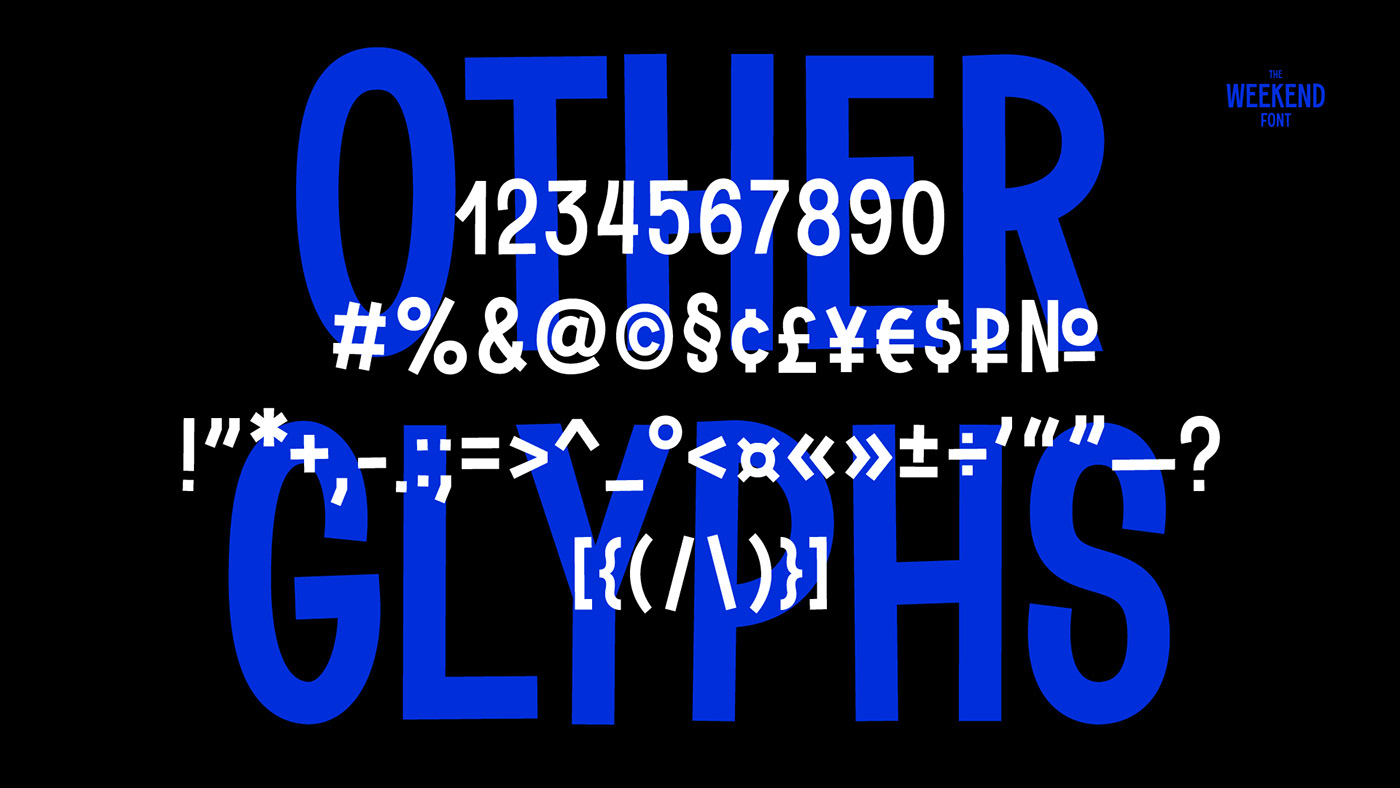 The WEEKEND时尚英文字体，免费可商用 设计素材 sucaiwan.com