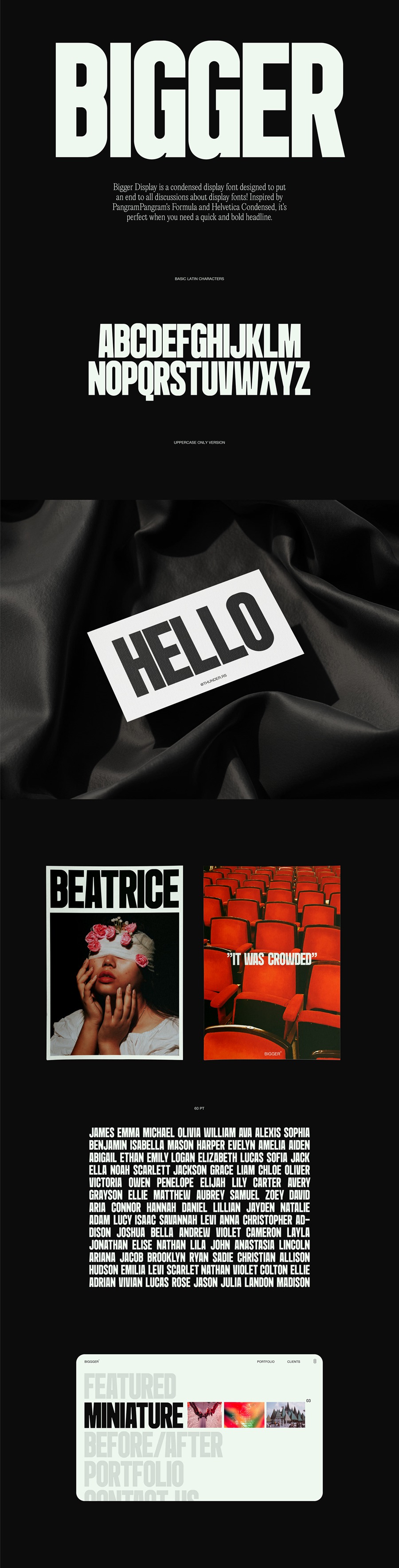 Bigger无衬线英文字体，免费可商用 设计素材 sucaiwan.com