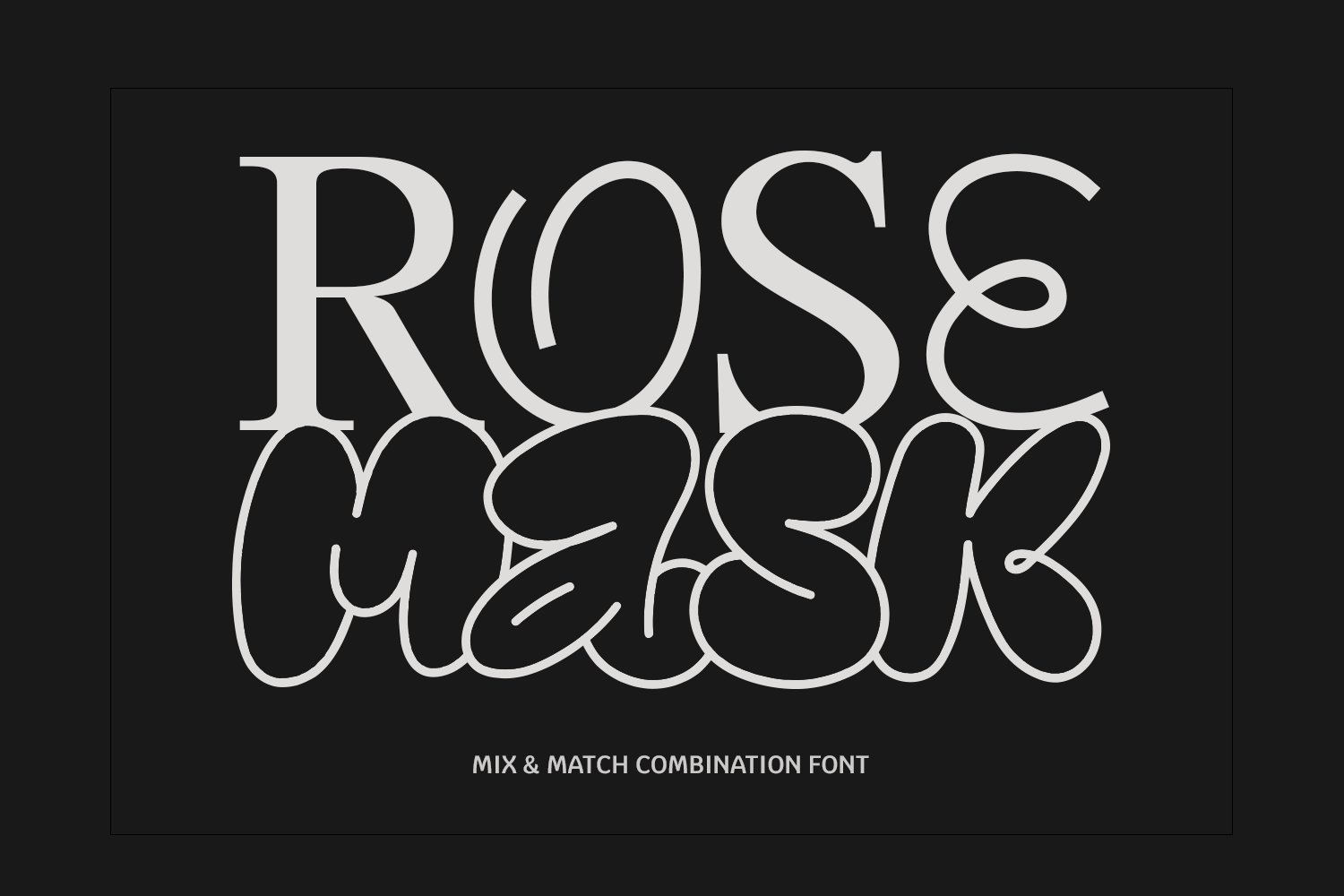英文字体：复古Y2K街头涂鸦气泡圆形海报杂志标题设计PS英文字体 RoseMask – 3in1 Combination Font 设计素材 sucaiwan.com