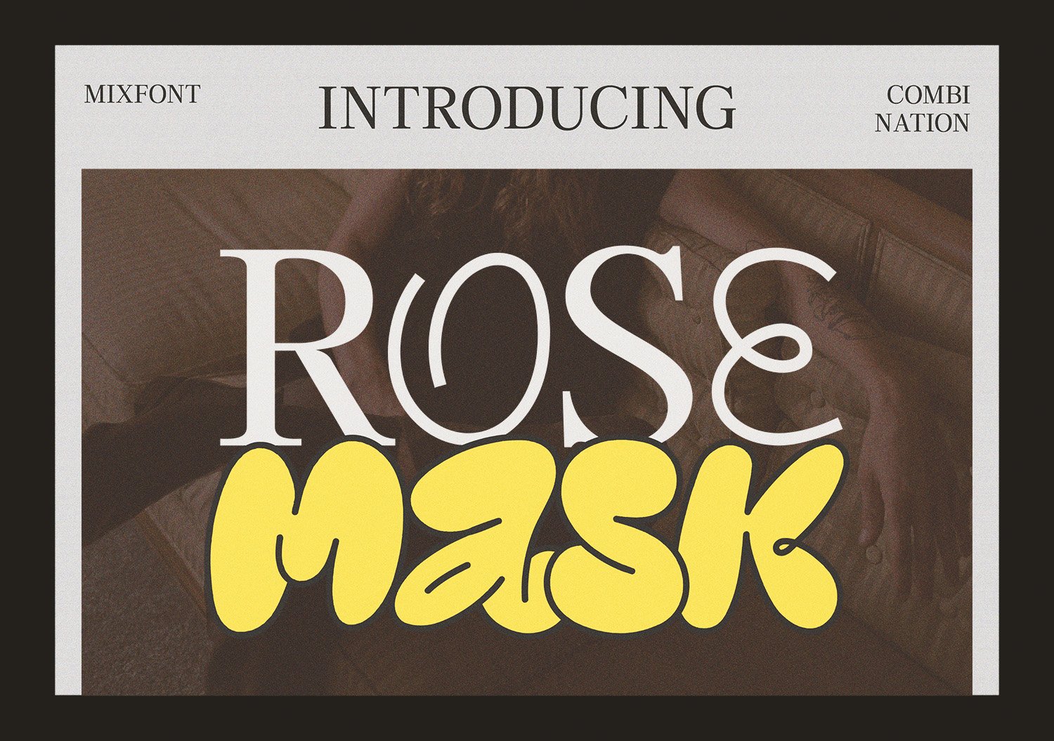 英文字体：复古Y2K街头涂鸦气泡圆形海报杂志标题设计PS英文字体 RoseMask – 3in1 Combination Font 设计素材 sucaiwan.com