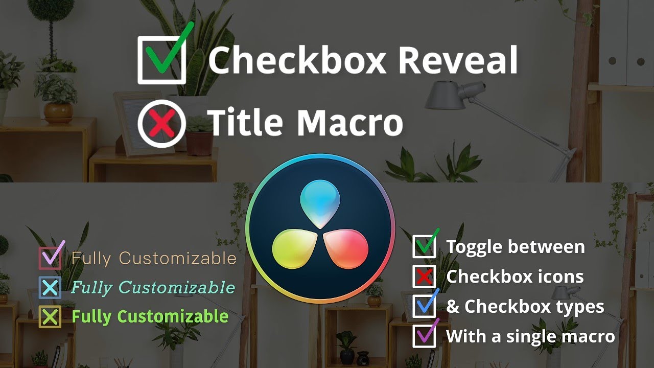 达芬奇预设：自定义清单复选框显示标题预设动画 , sucaiwan.com