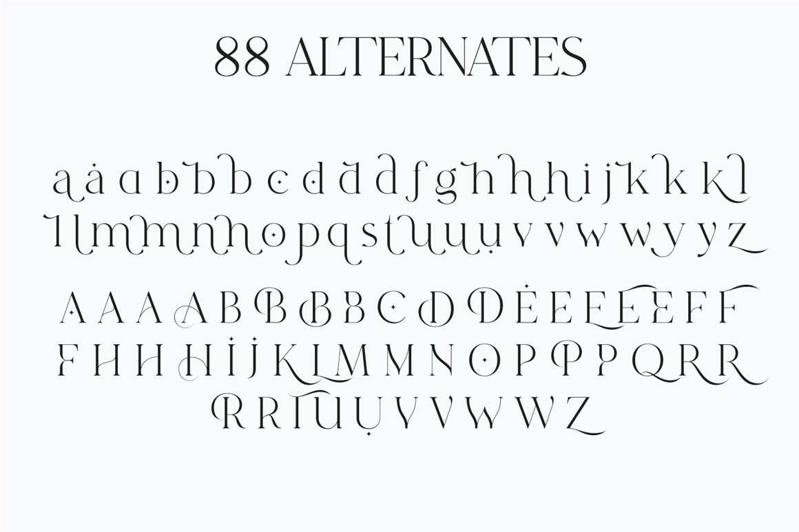 英文字体：现代创意豪华连字纤细优雅极简排版标题衬线杂志产品包装设计西文字体 Misspiece – Stylish Modern font , sucaiwan.com